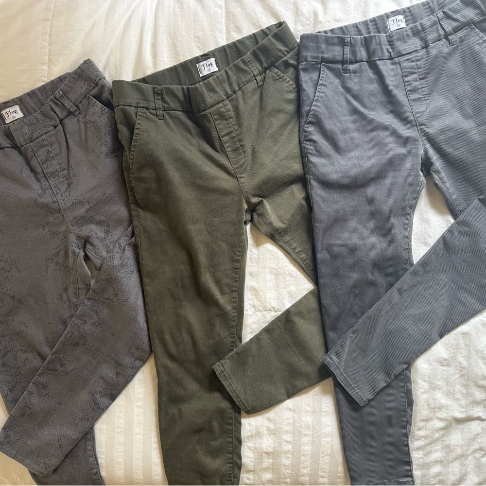 BEVY FLOG  Gray Snakeskin, Gray and Olive Green Pants